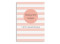 Kommunion Einladungen, Motiv Lucky Stripes, Postkarte A6, Vorderseite, Farbversion: apricot