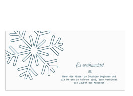 Firmenkarten zu Weihnachten Eiskristall (Postkarte)