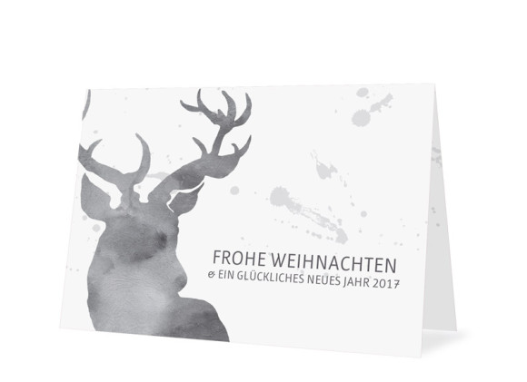 Weihnachtskarte Hubertus