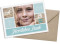 Kommunionsdanksagung (Postkarte mit Foto), Motiv: Lucia / Luca, mit Briefhülle, Farbvariante: eisblau