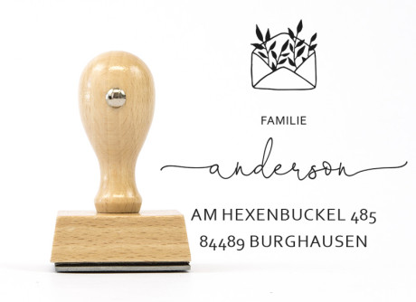 Individueller Adressstempel "Burghausen" (personalisiert)
