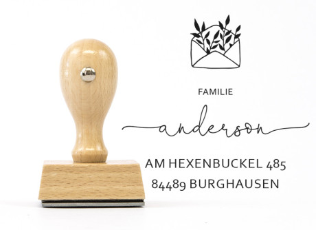 Individueller Adressstempel "Burghausen" (personalisiert)
