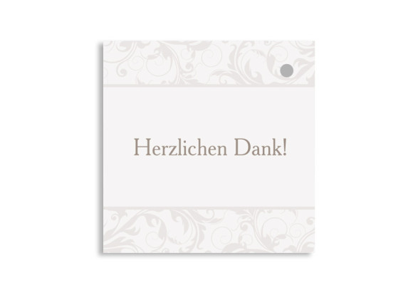 Rückseite, Geschenkanhänger zur Hochzeit (mit Lochung) , Motiv Dubai, Farbversion: beige