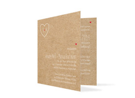 Hochzeitseinladungen Luzern (quad. Klappkarte) Beige