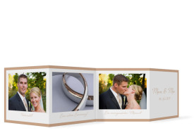 Foto-Leporello zur Hochzeit Verona (Gastgeschenk) Beige