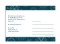 Rückseite, Einladungs-Postkarte zur Hochzeit, Motiv Reykjavik, Farbversion: blau
