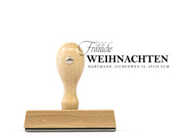 Weihnachts-Stempel "Fröhliche Weihnachten" (Holzstempel)