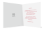 quadratische Weihnachtskarte zum Aufklappen (300 x 150 mm), Motiv: Festtage, Innenansicht, Farbvariante: beerenrot