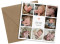 Danksagung zur Geburt, Motiv: Lena/Lars, (quadratische Postkarte), mit Briefhülle, Farbvariante: apricot