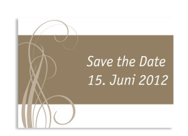 Save-The-Date-Karte Dublin zur Hochzeit (Postkarte A6) Beige