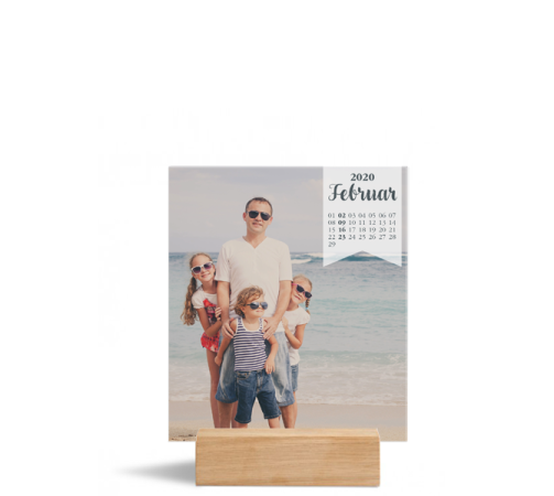 Foto-Tischkalender (120x138 mm), Motiv: Vintage, Innenansicht, Farbvariante: grau
