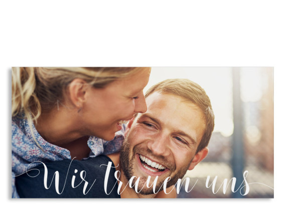 Hochzeitseinladung Cannes Pure (Postkarte DL)