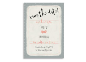 Save the Date-Karte Sweet Polka Apricot