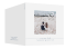 Hochzeitskarte als quadratische Klappkarte mit Fotos, Motiv: Warschau D, Aussenansicht, Farbvariante: dunkelblau