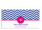 Einladungen zur Konfirmation Hamptons Classic, Vorderseite der Farbversion: blau/pink