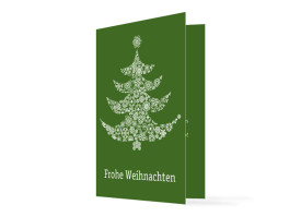 Firmen-Weihnachtskarte Weihnachtsbaum Grün