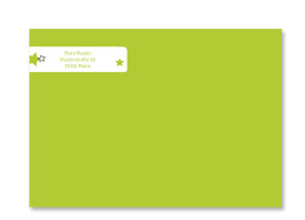Adressaufkleber Sterne Apfelgrün