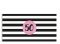 Einladungskarten Lucky Stripes, 50. Geburtstag, Postkarte, Vorderseite, Farbversion: pink
