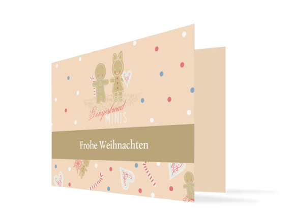 Weihnachtskarte Lebkuchenpaar