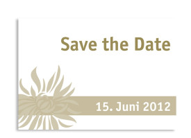 Save-The-Date-Karte Florenz zur Hochzeit (Postkarte A6) Beige