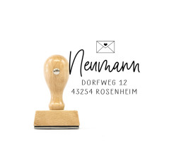 Adress-Stempel "Rosenheim" (Holzstempel)