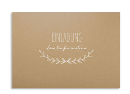 Einladung zur Konfirmation "Zweig Natural"