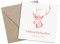 Weihnachtsgrüße, Motiv: Pure Deer, quadratische Postkarte mit drei Fotos, mit passendem Kuvert, Farbvariante: apricot