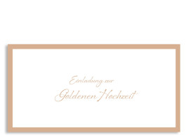 Einladung zur Goldhochzeit Verona (Postkarte) Beige