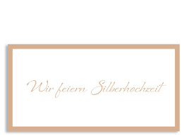 Einladung Silberhochzeit Verona Beige