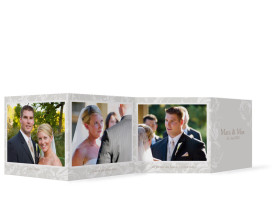 Foto-Leporello zur Hochzeit Dubai (Gastgeschenk) Beige