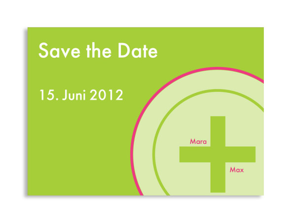 Save-The-Date-Hochzeitskarte A+B (Postkarte A6)