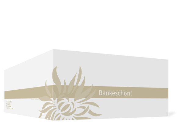 Danksagung zur Silbernen Hochzeit, Motiv Florenz, Außenansicht, Farbversion: beige