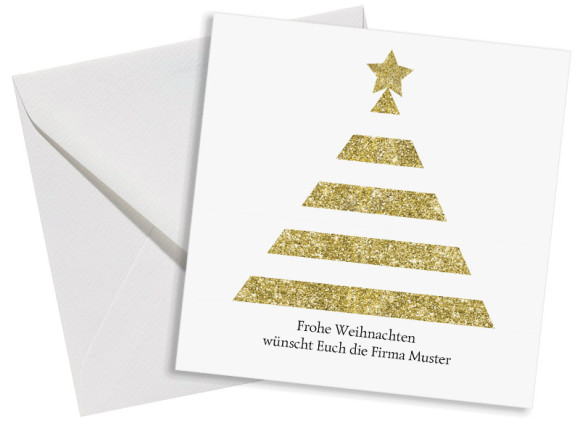  Postkarte Motivreihe Copper Tree in gold