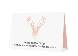 Business-Weihnachtskarte Origami (mit Logo)