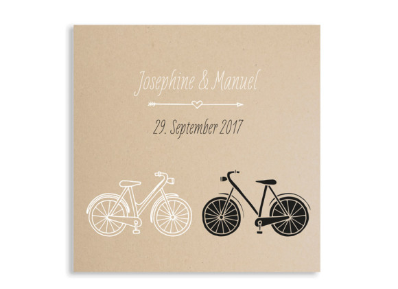 Hochzeitseinladungen Fahrrad