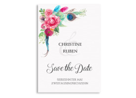 Save The Date Boho Anthrazit