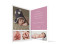 Karte zur Geburt  (Klappkarte, hochkant), Motiv: Edie/Eddy,  Aussenansicht, Farbversion: brombeer