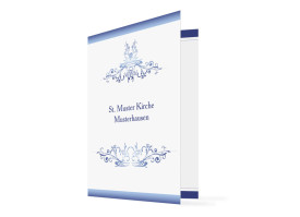 Kirchenheft Hochzeit Mailand (Klappkarte) Blau