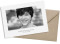 Kommunionskarte als Postkarte A6 mit Foto, Motiv: Ausblick, mit Briefhülle, Farbvariante: grau