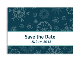 Save-The-Date-Hochzeitskarte Reykjavik (Postkarte A6) Blau