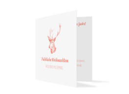 Firmen-Weihnachtskarte Pure Deer (Klappkarte, quad.)