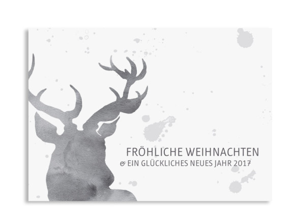 Karte zu Weihnachten Hubertus