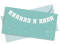 Danksagung zur Konfirmation, Motiv: Wimpelkette, mit Briefhülle, Farbvariante: Türkis